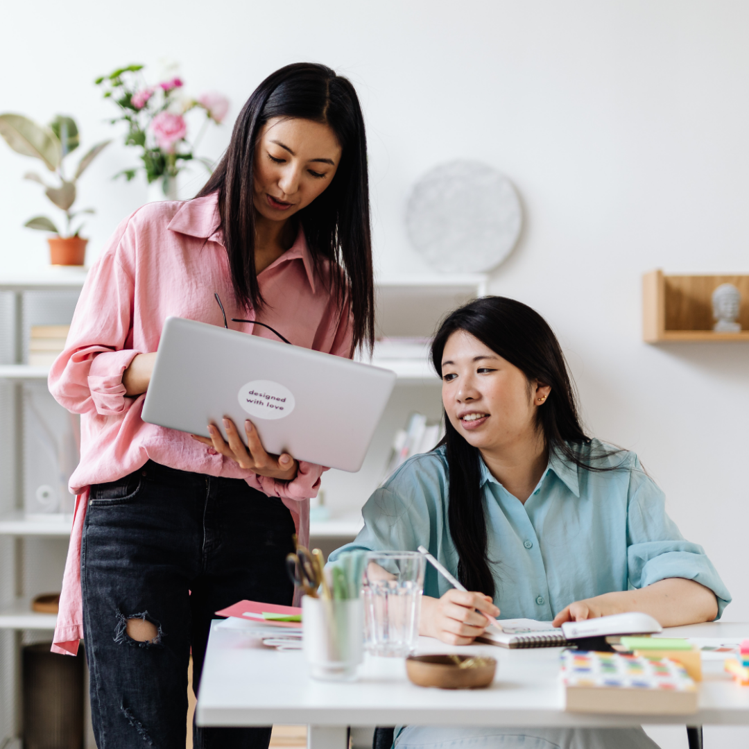 A boss giving feedback to their employee