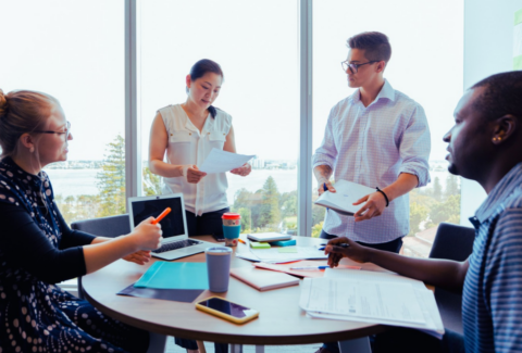 A team of people working together